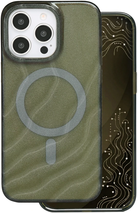 Tecto Shield Desert Mag dėklas, skirtas iPhone 15 Pro Max 6,7" tamsiai alyvuogių spalvos