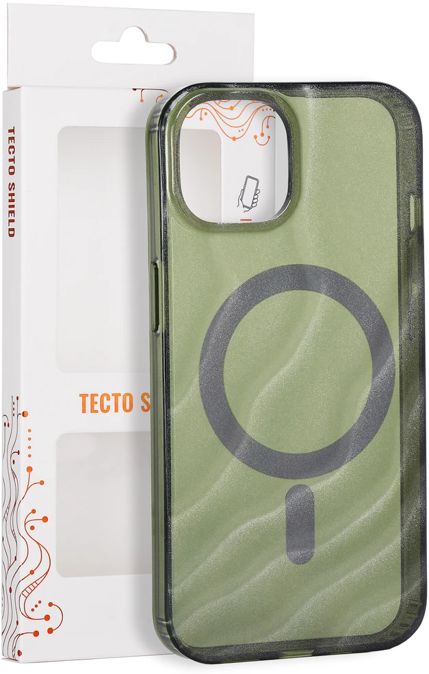 Tecto Shield Desert Mag dėklas, skirtas iPhone 13 / 14 6,1" tamsiai alyvuogių spalvos