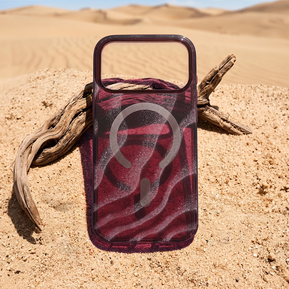 Tecto Shield Desert Mag dėklas, skirtas iPhone 15 6,1" raudonmedžio spalvos