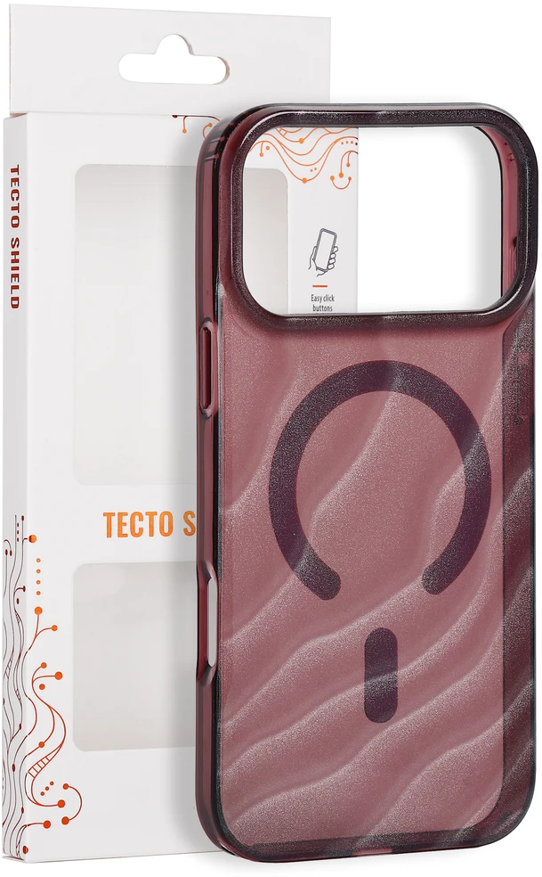 Tecto Shield Desert Mag dėklas, skirtas iPhone 17 Pro Max 6,9" / iPhone 18 Pro Max 6,9" raudonmedžio spalvos