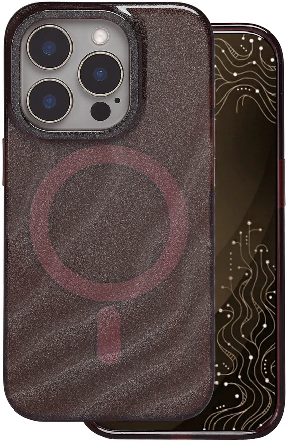 Tecto Shield Desert Mag dėklas, skirtas iPhone 15 Pro 6,1" raudonmedžio spalvos
