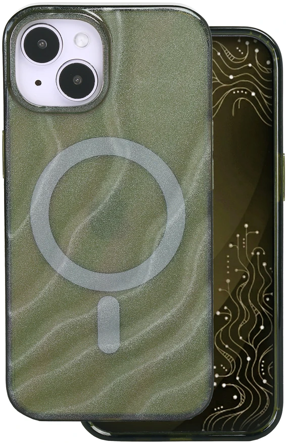 Tecto Shield Desert Mag dėklas, skirtas iPhone 13 / 14 6,1" tamsiai alyvuogių spalvos