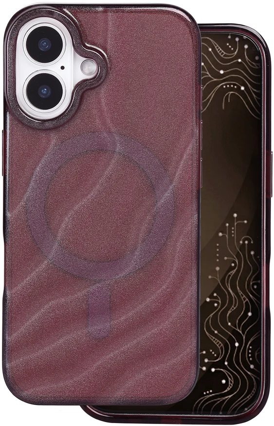 Tecto Shield Desert Mag dėklas, skirtas iPhone 17 6,3" raudonmedžio spalvos