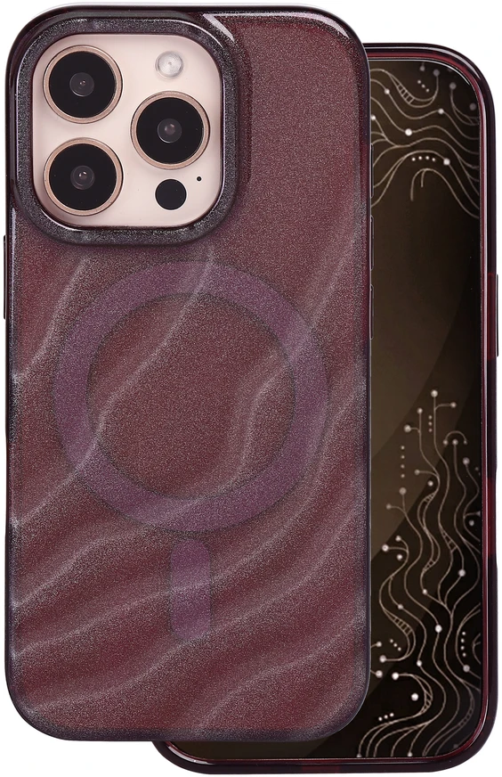 Tecto Shield Desert Mag dėklas, skirtas iPhone 16 Pro 6,3" raudonmedžio spalvos