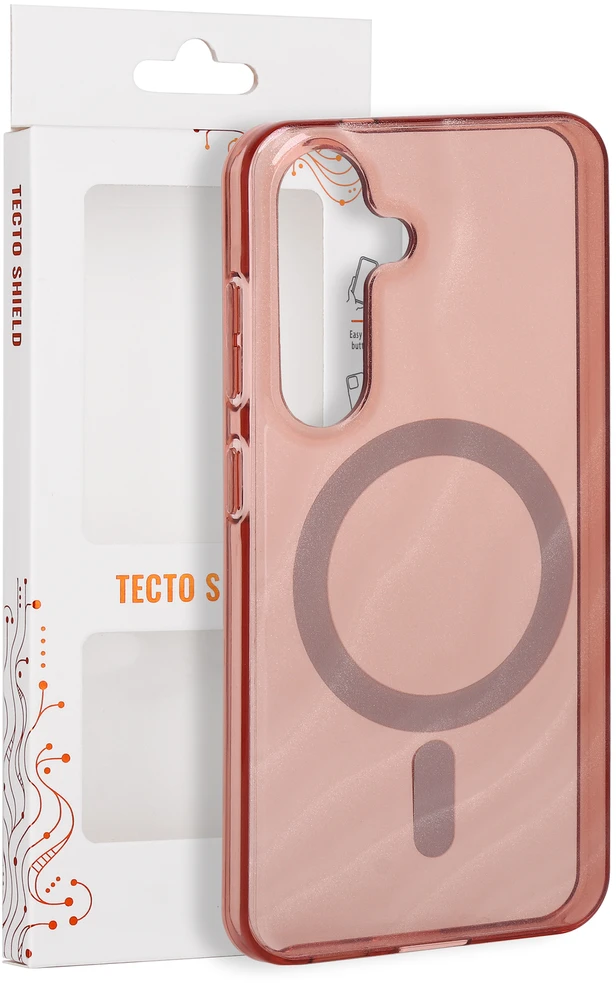 Tecto Shield Desert Mag dėklas, skirtas Samsung Galaxy S25, terakotos spalvos