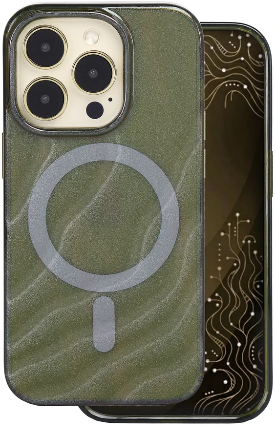 Tecto Shield Desert Mag dėklas, skirtas iPhone 14 Pro 6,1" tamsiai alyvuogių spalvos