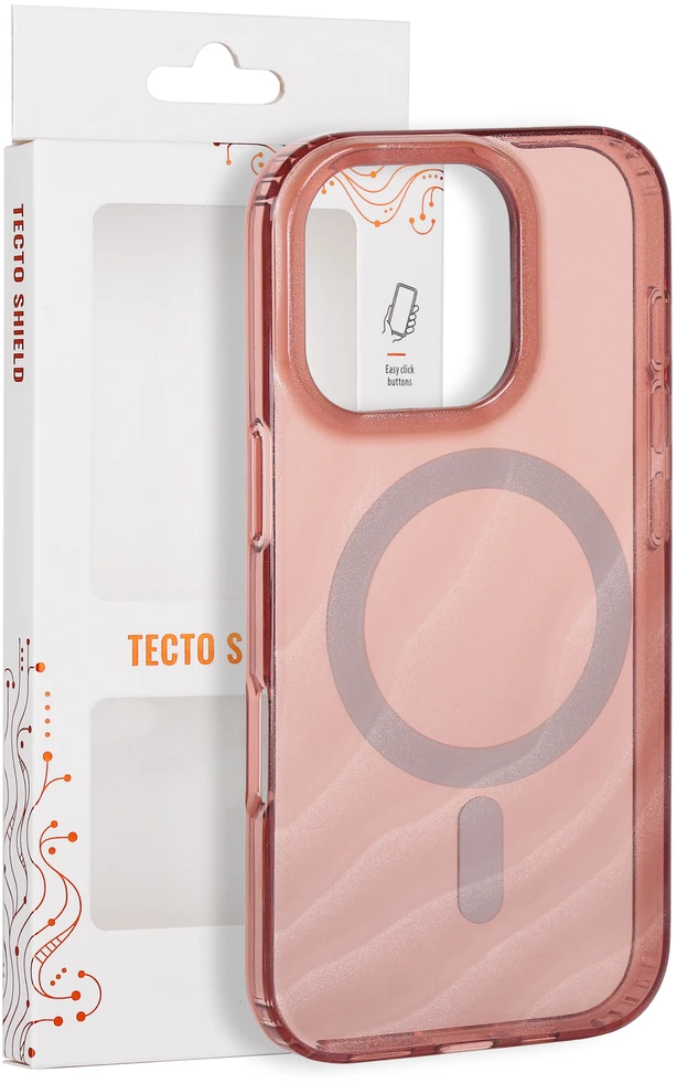 Tecto Shield Desert Mag dėklas, skirtas iPhone 16 Pro 6,3" terakotos spalvos
