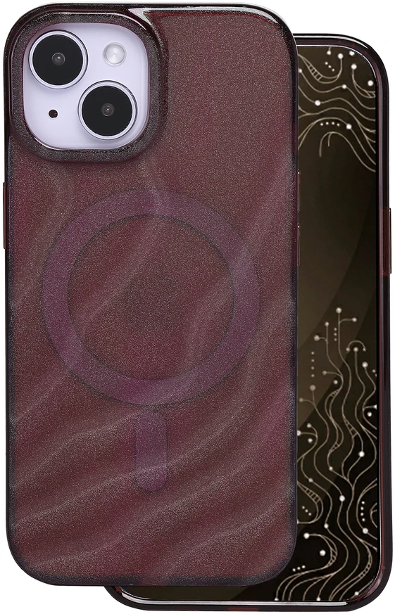 Tecto Shield Desert Mag dėklas, skirtas iPhone 15 6,1" raudonmedžio spalvos