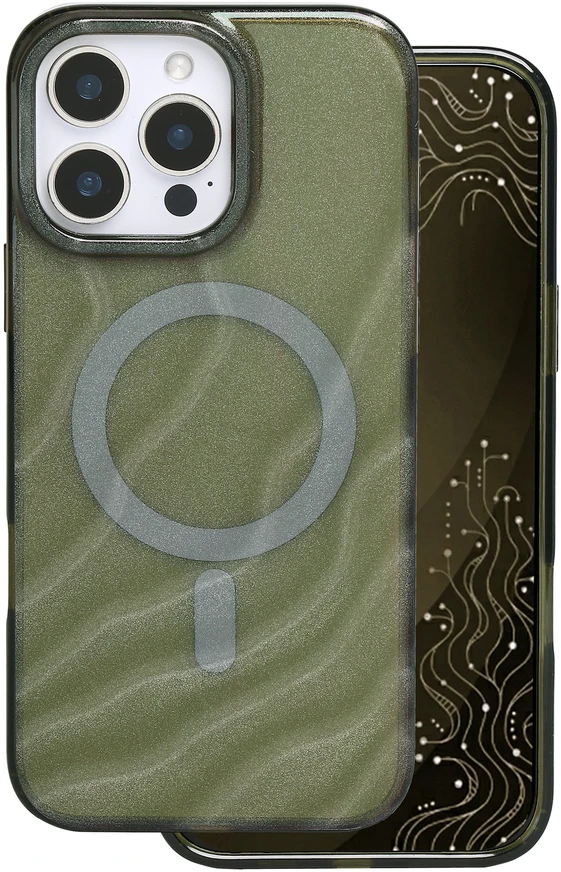 Tecto Shield Desert Mag dėklas, skirtas iPhone 16 Pro Max 6,9" tamsiai alyvuogių spalvos