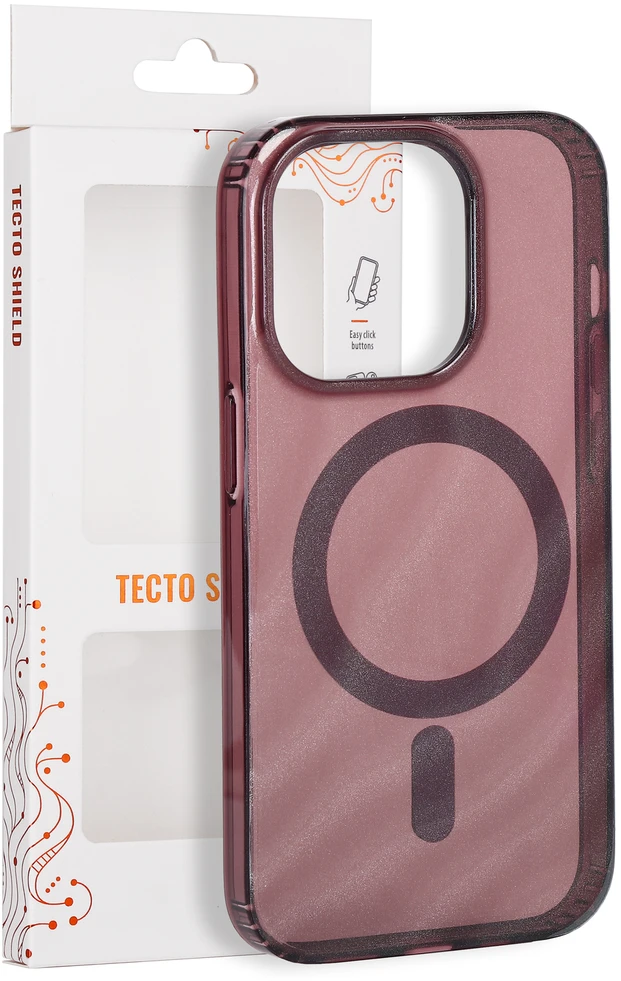 Tecto Shield Desert Mag dėklas, skirtas iPhone 14 Pro 6,1" raudonmedžio spalvos