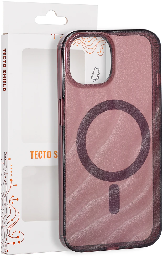 Tecto Shield Desert Mag dėklas, skirtas iPhone 13 / 14 6,1" raudonmedžio spalvos