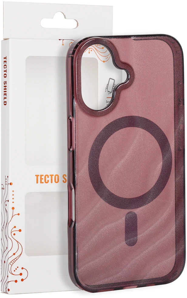 Tecto Shield Desert Mag dėklas, skirtas iPhone 17 6,3" raudonmedžio spalvos