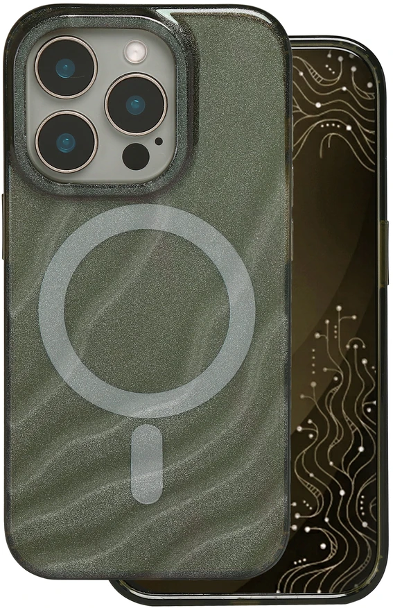 Tecto Shield Desert Mag dėklas, skirtas iPhone 15 Pro 6,1" tamsiai alyvuogių spalvos