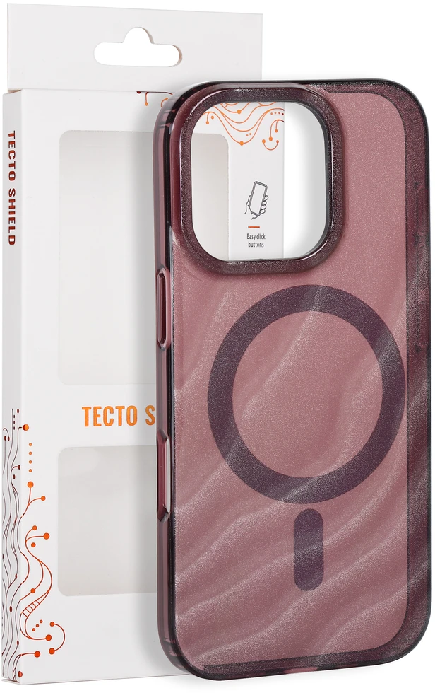 Tecto Shield Desert Mag dėklas, skirtas iPhone 16 Pro 6,3" raudonmedžio spalvos