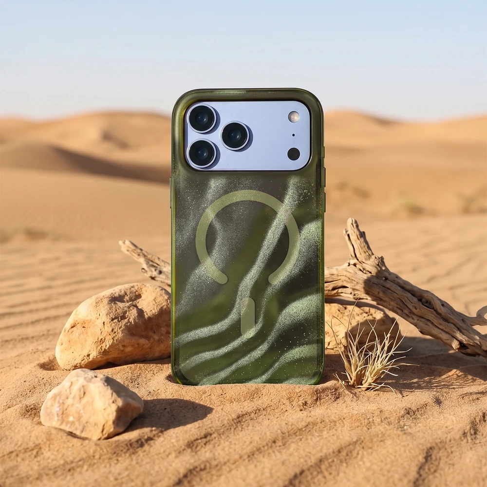 Tecto Shield Desert Mag dėklas, skirtas Samsung Galaxy S25, tamsiai alyvuogių spalvos