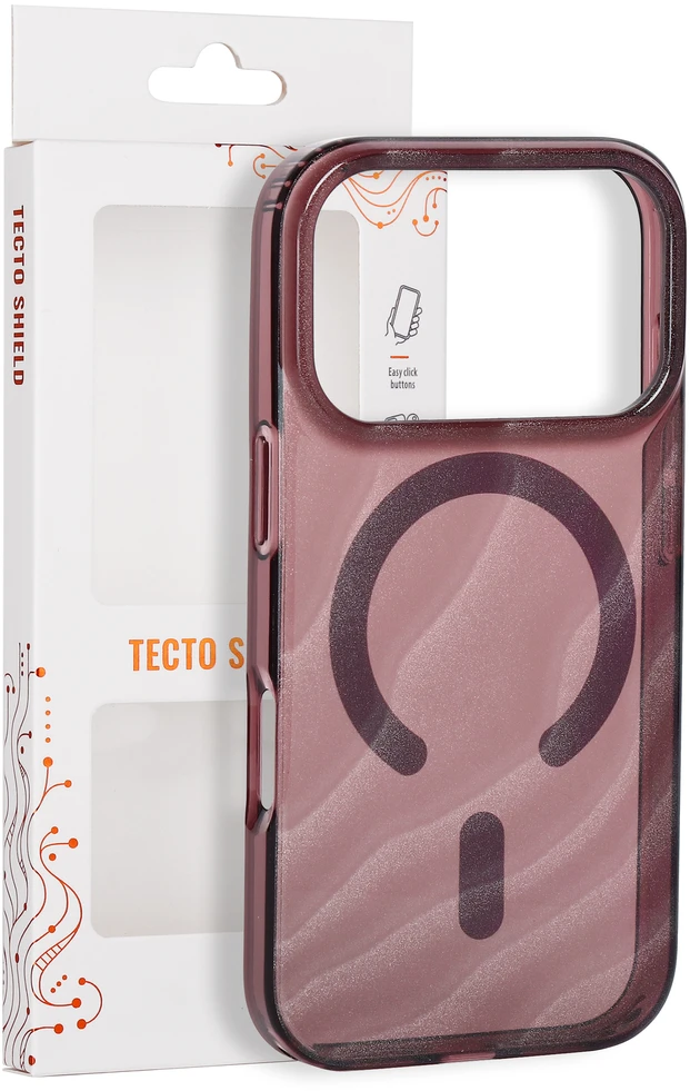 Tecto Shield Desert Mag dėklas, skirtas iPhone 17 Pro 6,3" / iPhone 18 Pro 6,3", raudonmedžio spalvos