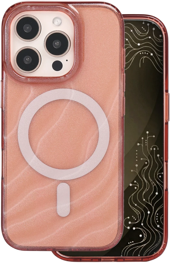 Tecto Shield Desert Mag dėklas, skirtas iPhone 16 Pro 6,3" terakotos spalvos