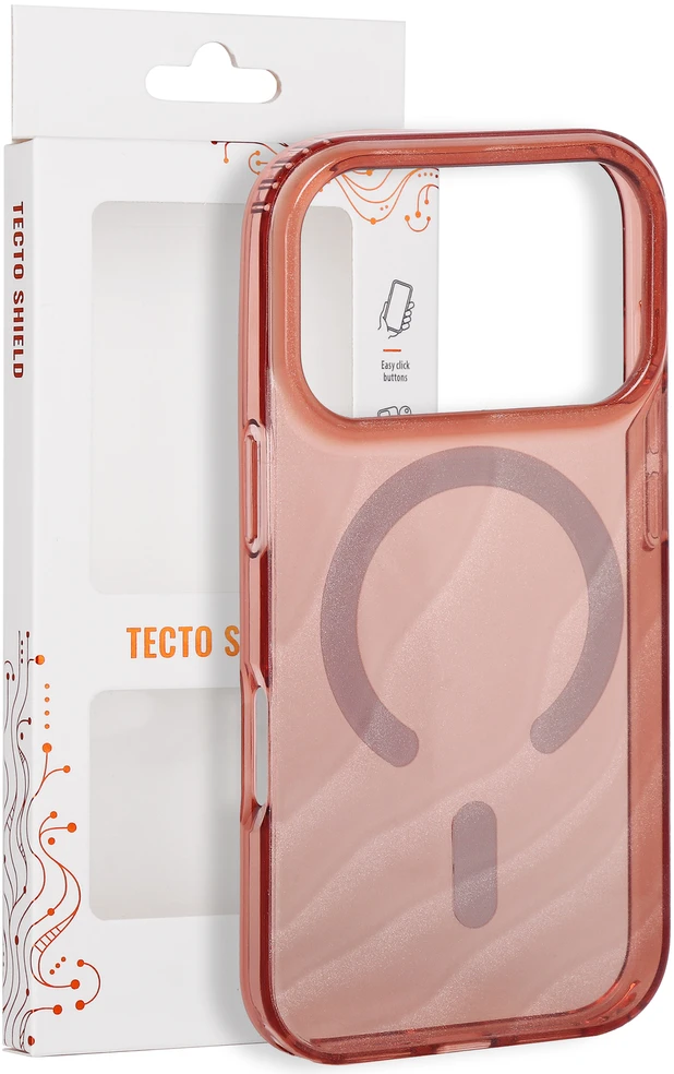 Tecto Shield Desert Mag dėklas, skirtas iPhone 17 Pro 6,3" / iPhone 18 Pro 6,3", terakotos spalvos