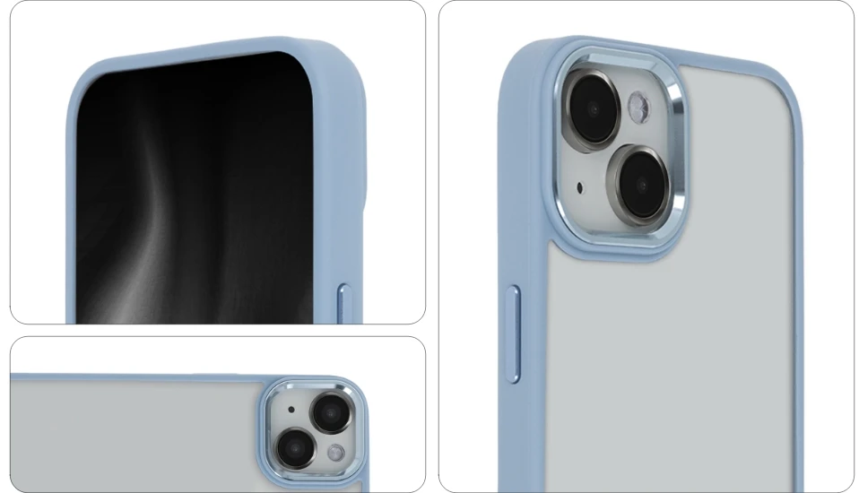 Tecto Shield Elegantiškas matinis „Satin“ dėklas, skirtas Samsung Galaxy S23 FE, mėlynas