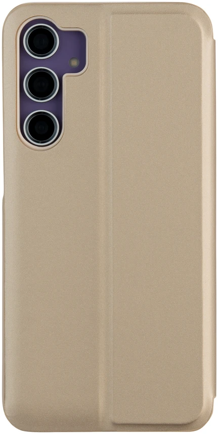 Tecto Shield „Fold Mirror View“ dėklas, skirtas „Samsung Galaxy S23 FE“, auksinės spalvos