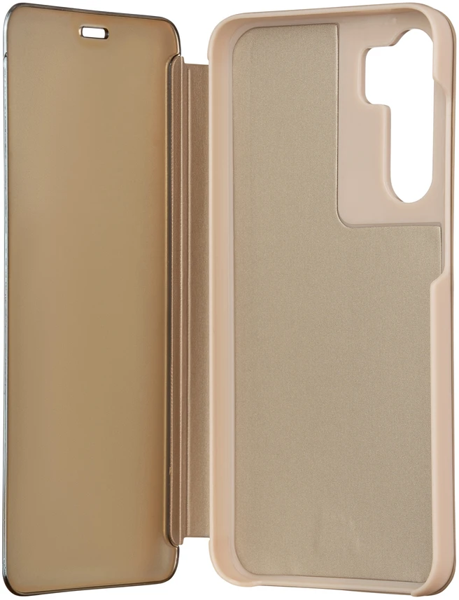 Tecto Shield „Fold Mirror View“ dėklas, skirtas „Samsung Galaxy A14 4G / A14 5G“, auksinės spalvos