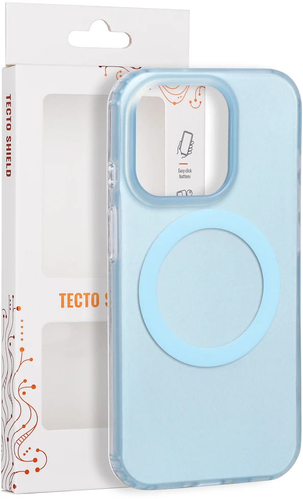 Tecto Shield Mistiq Mag dėklas iPhone 15 Pro 6,1" mėlynas