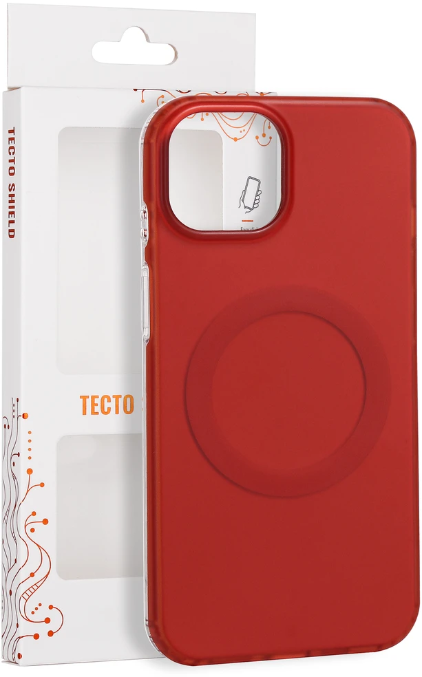 Telforceone Tecto Shield Mistiq Mag dėklas iPhone 15 6,1" raudonas