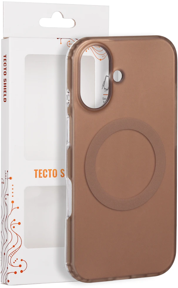 Telforceone Tecto Shield Mistiq Mag dėklas iPhone 16 6,1" rudas