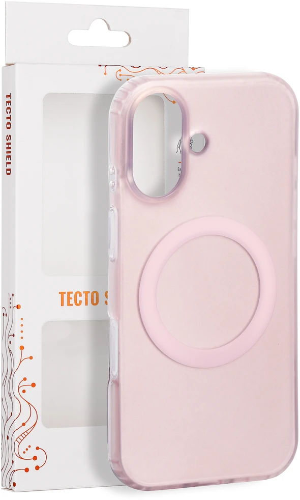 Tecto Shield Mistiq Mag dėklas iPhone 17 6,3" rožinis