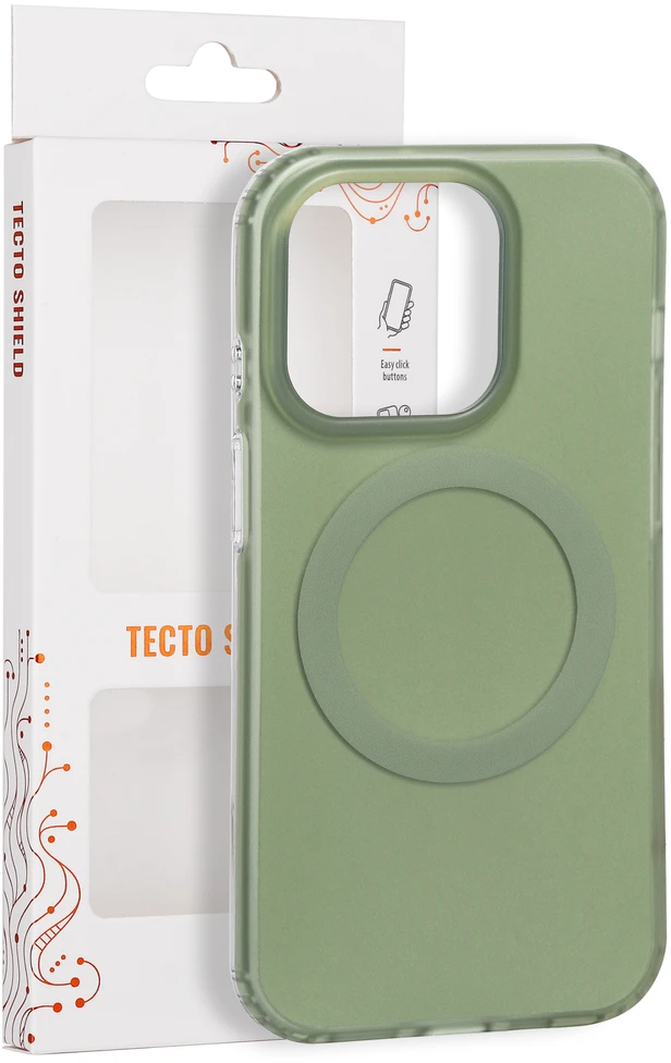 Tecto Shield Mistiq Mag dėklas, skirtas iPhone 14 Pro 6,1" alyvuogių spalvos