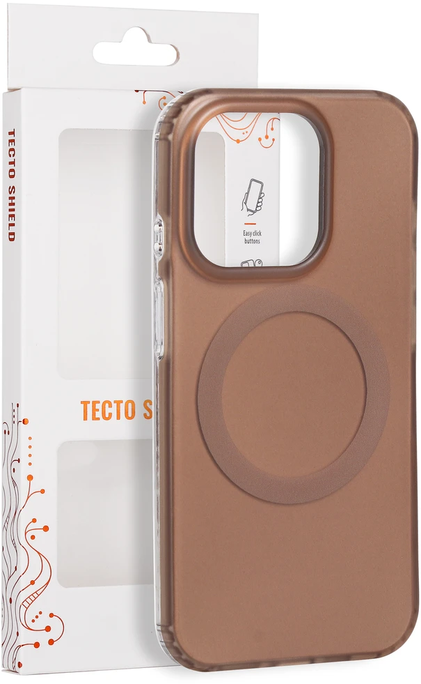 „Tecto Shield Mistiq Mag“ dėklas, skirtas „iPhone 15 Pro“ 6,1", rudas