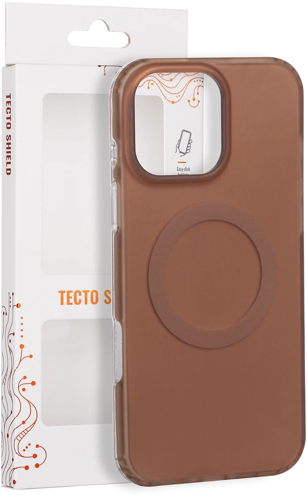 Tecto Shield Mistiq Mag dėklas, skirtas iPhone 16 Pro Max 6,9" rudas