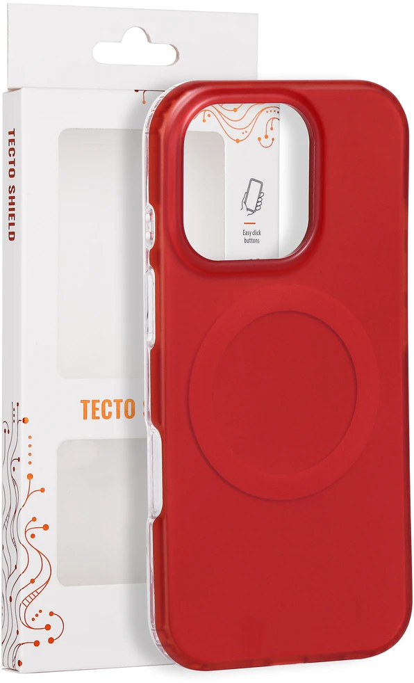 „Tecto Shield Mistiq Mag“ dėklas, skirtas „iPhone 16 Pro“ 6,3" raudonas