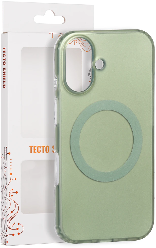 Tecto Shield Mistiq Mag dėklas, skirtas iPhone 16 6,1" alyvuogių spalvos