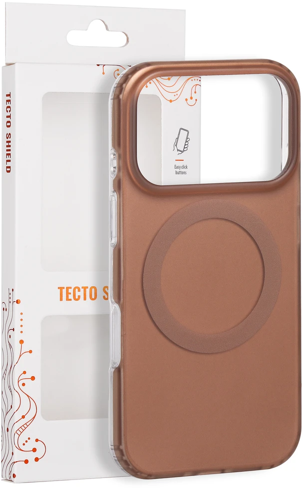 Tecto Shield Mistiq Mag dėklas, skirtas iPhone 17 Pro 6,3" / 18 Pro 6,3" rudas