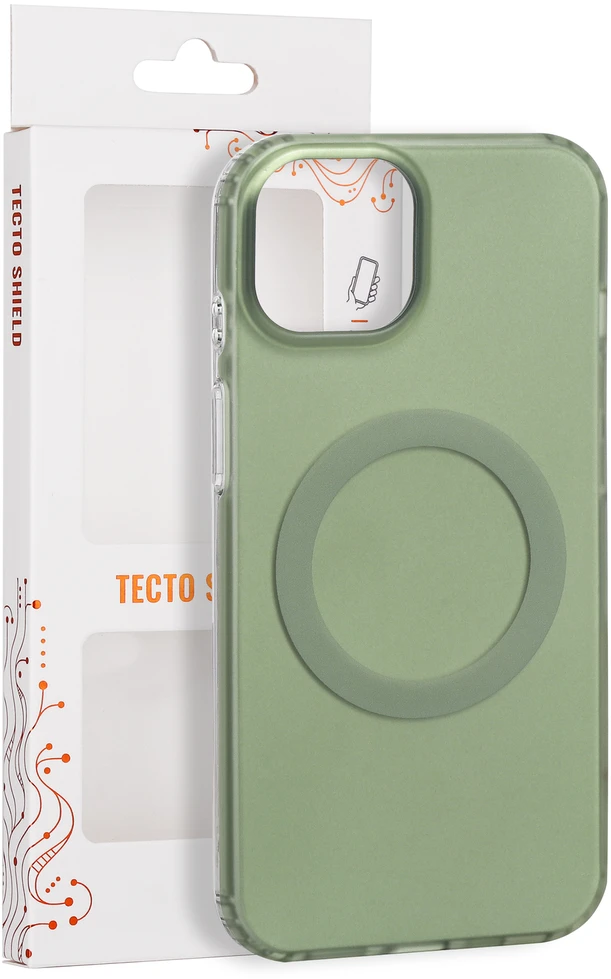 Tecto Shield Mistiq Mag dėklas, skirtas iPhone 13 / 14 6,1" alyvuogių spalvos