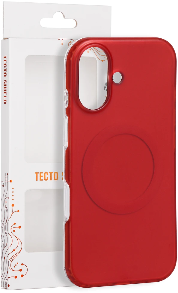 Tecto Shield Mistiq Mag dėklas, skirtas iPhone 17 6,3" raudonas