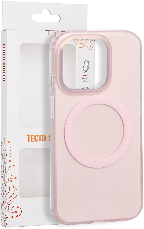 Tecto Shield Mistiq Mag dėklas, skirtas iPhone 15 Pro 6,1", rožinis