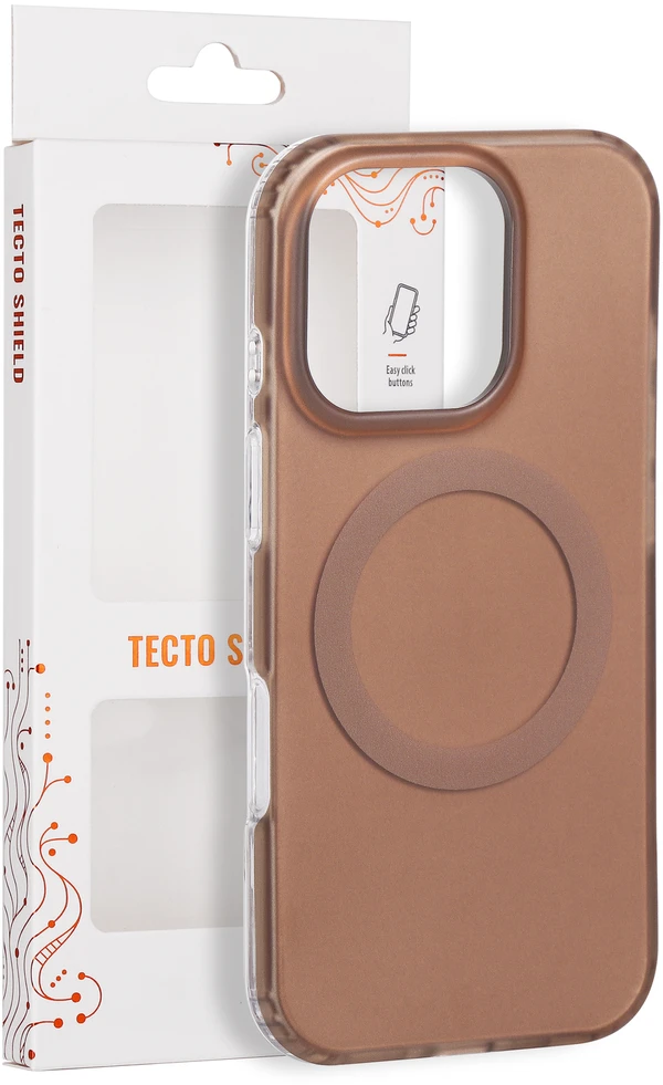 Tecto Shield Mistiq Mag dėklas, skirtas iPhone 16 Pro 6,3" rudas