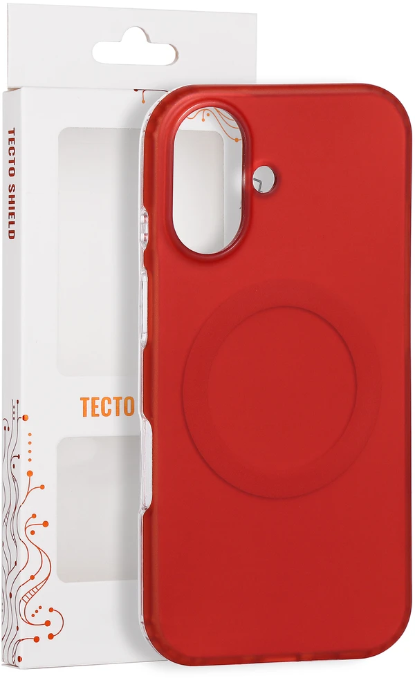 Tecto Shield Mistiq Mag dėklas, skirtas iPhone 16 6,1" raudonas