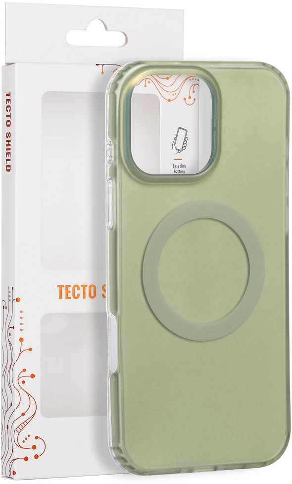 Tecto Shield Mistiq Mag dėklas, skirtas iPhone 16 Pro Max 6,9" alyvuogių spalvos