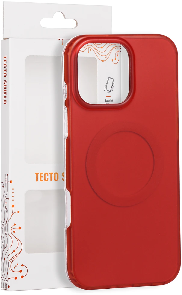 Tecto Shield Mistiq Mag dėklas, skirtas iPhone 16 Pro Max 6,9" raudonas