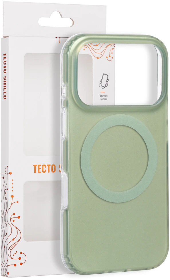 Tecto Shield Mistiq Mag dėklas, skirtas iPhone 17 Pro 6,3" / 18 Pro 6,3" alyvuogių spalvos