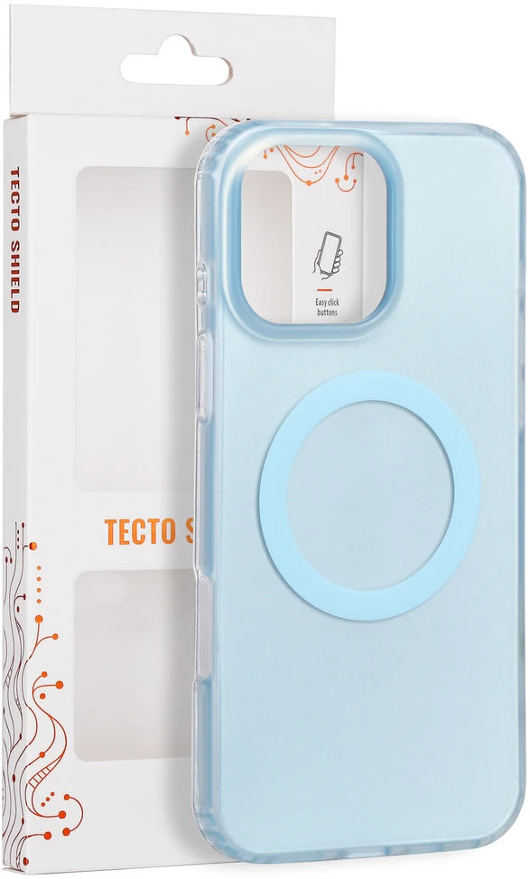 Tecto Shield Mistiq Mag dėklas, skirtas iPhone 16 Pro Max 6,9", mėlynas