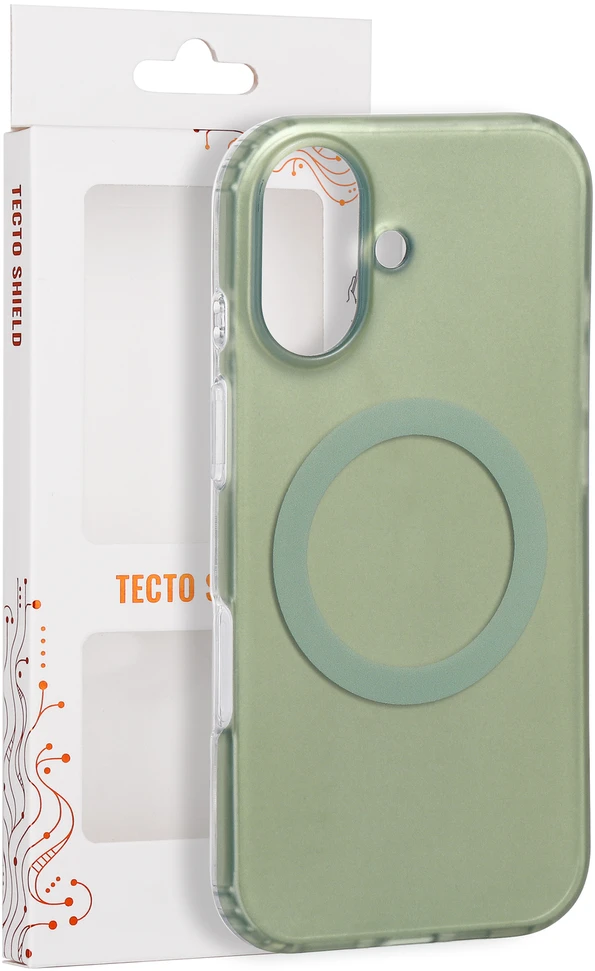 Tecto Shield Mistiq Mag dėklas, skirtas iPhone 17 6,3" alyvuogių spalvos