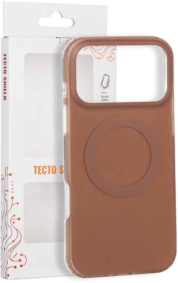 Tecto Shield Mistiq Mag dėklas, skirtas iPhone 17 Pro Max 6,9" / 18 Pro Max 6,9" rudas