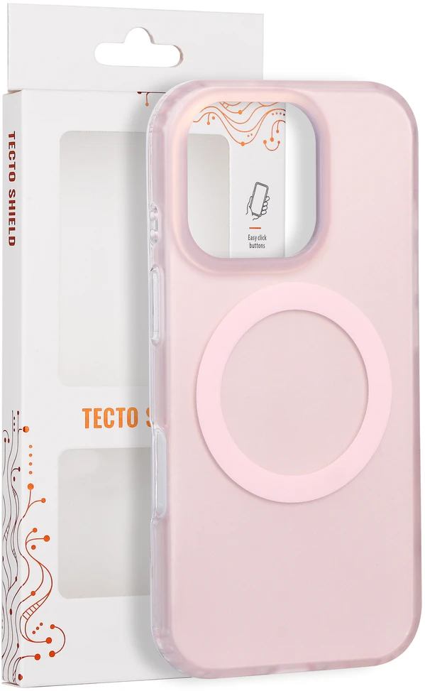 Tecto Shield Mistiq Mag dėklas, skirtas iPhone 16 Pro 6,3" rožinis