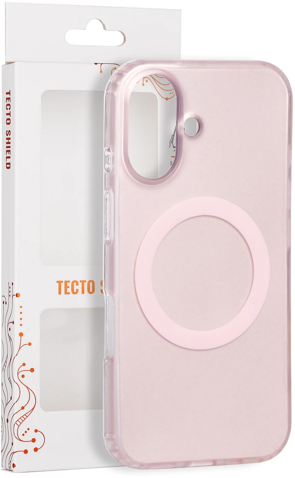 Tecto Shield Mistiq Mag dėklas, skirtas iPhone 16 6,1" rožinės spalvos