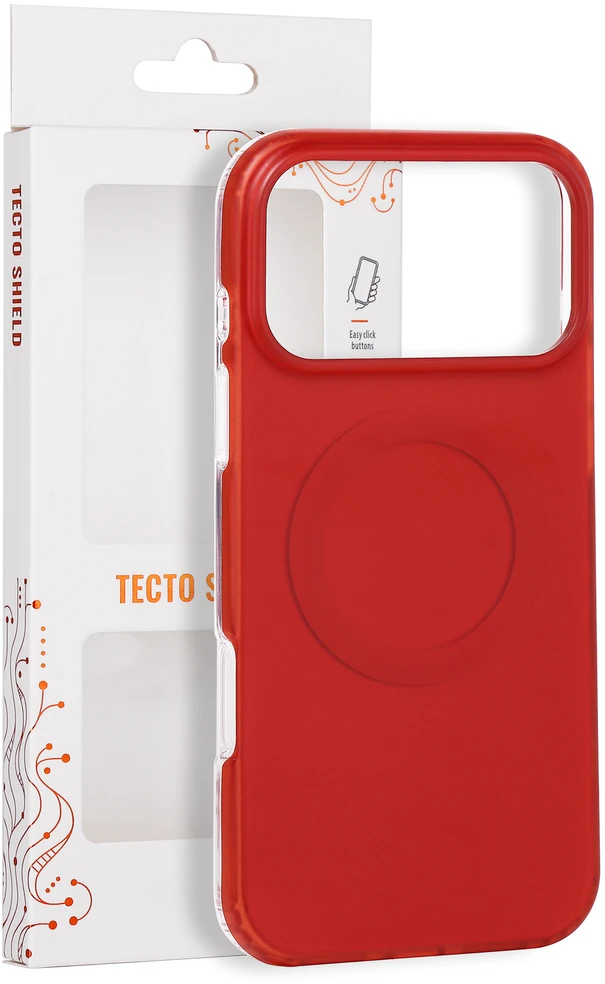 Tecto Shield Mistiq Mag dėklas, skirtas iPhone 17 Pro Max 6,9" / 18 Pro Max 6,9" raudonas
