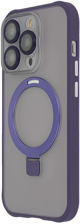 Tecto Shield Ring Secure Mag dėklas, skirtas iPhone 15 Pro 6,1" violetinis